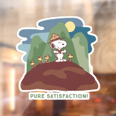 pinda's | Snoopy & Woodstock Pure Satisfaction Raamsticker (Vel 2)