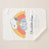 pinda's | Snoopy & Woodstock Rainbow Sherpa Deken (Voorkant (horizontaal))