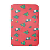 pinda's | Snoopy & Woodstock Red-kerstpatroon Badmat (Voorkant Verticaal)
