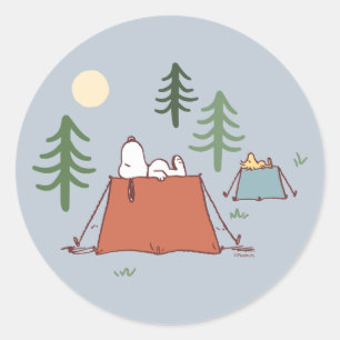 pinda's   Snoopy & Woodstock Ronde Sticker
