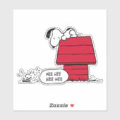 PINDA'S | Snoopy & Woodstock Rood & Zwart Sticker (Vel)
