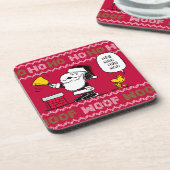 pinda's | Snoopy & Woodstock Santa Bell Ringer Bier Onderzetter (Linkerzijde)