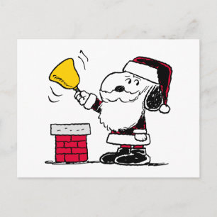 pinda's   Snoopy & Woodstock Santa Bell Ringer Briefkaart