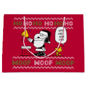 pinda's | Snoopy & Woodstock Santa Bell Ringer Groot Cadeauzakje (Voorkant)