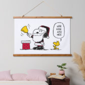 pinda's | Snoopy & Woodstock Santa Bell Ringer Hangend Wandkleed (Slaapkamer)