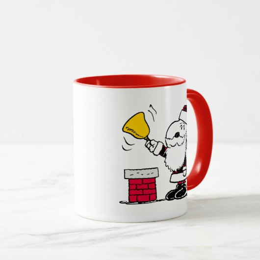 pinda's | Snoopy & Woodstock Santa Bell Ringer Mok (Voorkant rechts)