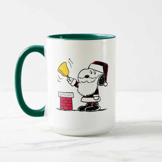 pinda's | Snoopy & Woodstock Santa Bell Ringer Mok (Links)