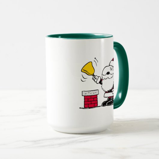 pinda's | Snoopy & Woodstock Santa Bell Ringer Mok (Voorkant rechts)