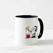 pinda's | Snoopy & Woodstock Santa Bell Ringer Mok (Voorkant rechts)