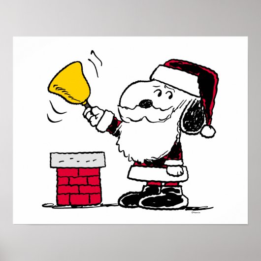 pinda's | Snoopy & Woodstock Santa Bell Ringer Poster (Voorkant)