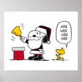 pinda's | Snoopy & Woodstock Santa Bell Ringer Poster (Voorkant)