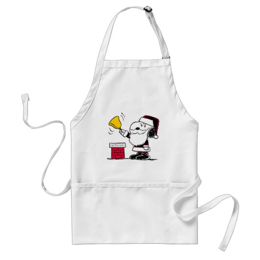 pinda's | Snoopy & Woodstock Santa Bell Ringer Standaard Schort (Voorkant)