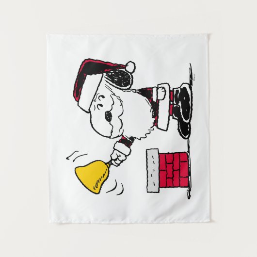 pinda's | Snoopy & Woodstock Santa Bell Ringer Wandkleed (Voorkant)