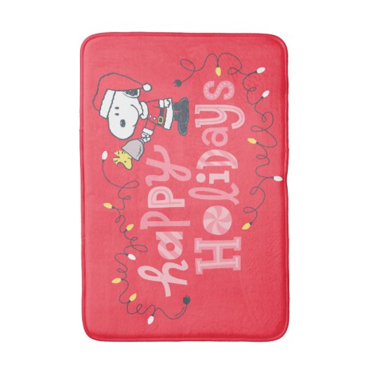pinda's | Snoopy & Woodstock Santa Claus Badmat (Voorkant Verticaal)
