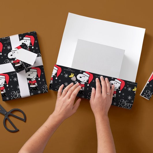 pinda's | Snoopy & Woodstock Santa Claus Cadeaupapier