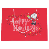 pinda's | Snoopy & Woodstock Santa Claus Groot Cadeauzakje (Voorkant)
