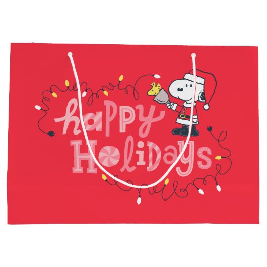pinda's | Snoopy & Woodstock Santa Claus Groot Cadeauzakje (Achterkant)