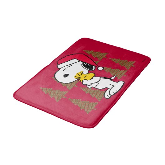 pinda's | Snoopy & Woodstock Santa Claus Hug Badmat (Gekanteld)