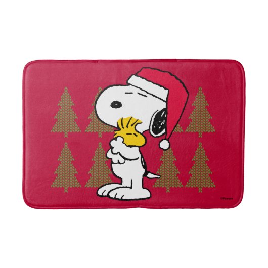 pinda's | Snoopy & Woodstock Santa Claus Hug Badmat (Voorkant)