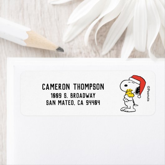 pinda's | Snoopy & Woodstock Santa Claus Hug Etiket (Insitu)