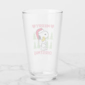 pinda's | Snoopy & Woodstock Santa Claus Hug Glas (Achterkant)