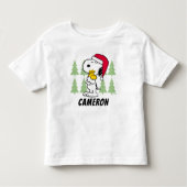 pinda's | Snoopy & Woodstock Santa Claus Hug Kinder Shirts (Voorkant)