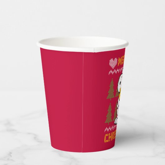 pinda's | Snoopy & Woodstock Santa Claus Hug Papieren Bekers (Rechts)