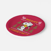 pinda's | Snoopy & Woodstock Santa Claus Hug Papieren Bordje (Gekanteld)
