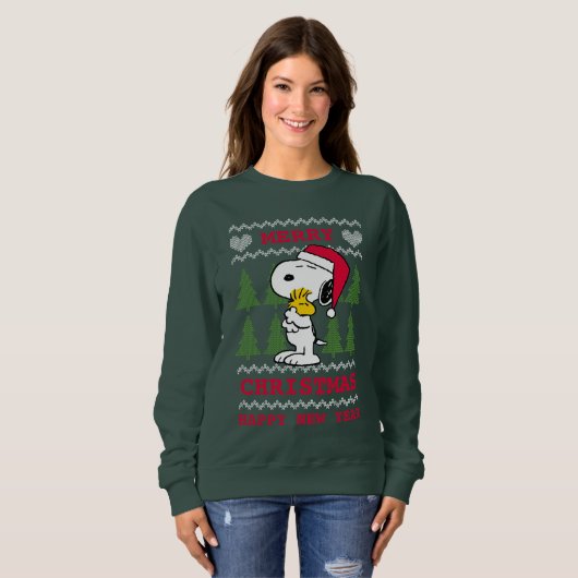 pinda's | Snoopy & Woodstock Santa Claus Hug Trui (Voorkant volledig)