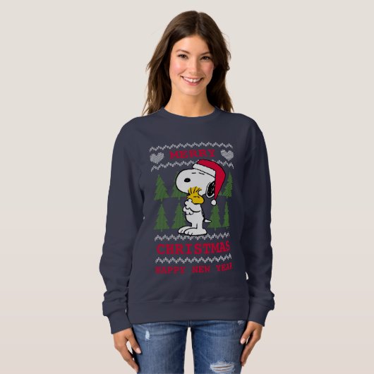 pinda's | Snoopy & Woodstock Santa Claus Hug Trui (Voorkant volledig)