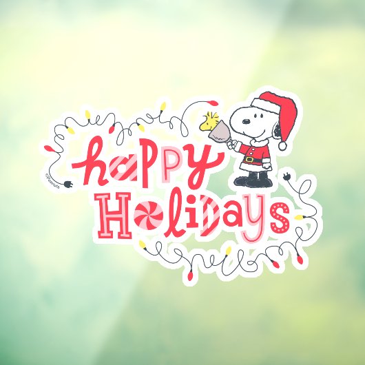 pinda's | Snoopy & Woodstock Santa Claus Raamsticker (Vel 3)