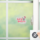 pinda's | Snoopy & Woodstock Santa Claus Raamsticker (Huis)
