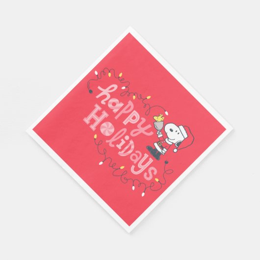 pinda's | Snoopy & Woodstock Santa Claus Servet (Hoek)