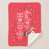 pinda's | Snoopy & Woodstock Santa Claus Sherpa Deken (Voorkant)