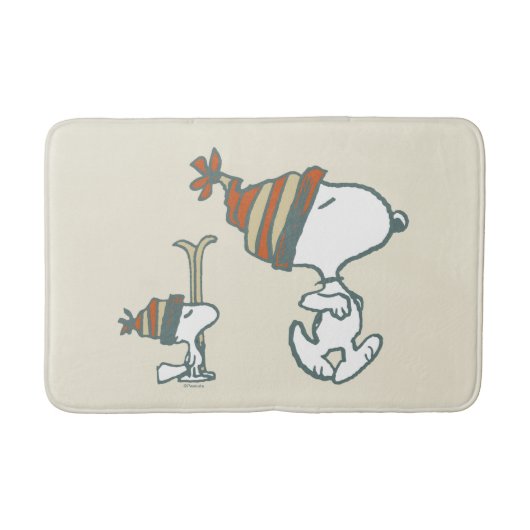 pinda's | Snoopy & Woodstock Ski Trip Badmat (Voorkant)