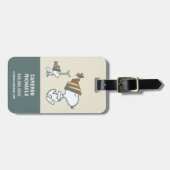 pinda's | Snoopy & Woodstock Ski Trip Bagagelabel (Voorkant horizontaal)