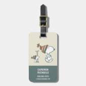 pinda's | Snoopy & Woodstock Ski Trip Bagagelabel (Voorkant verticaal)