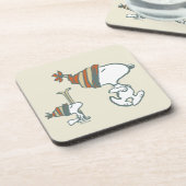 pinda's | Snoopy & Woodstock Ski Trip Bier Onderzetter (Linkerzijde)