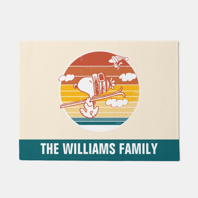 pinda's | Snoopy & Woodstock Ski Trip Deurmat (Voorkant)