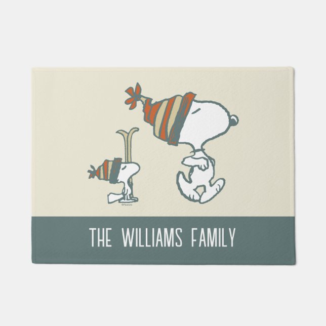 pinda's | Snoopy & Woodstock Ski Trip Deurmat (Voorkant)