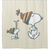 pinda's | Snoopy & Woodstock Ski Trip Douchegordijn (Voorkant)