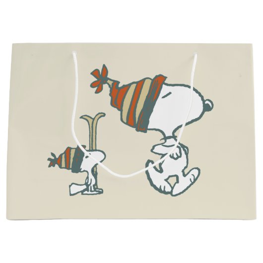 pinda's | Snoopy & Woodstock Ski Trip Groot Cadeauzakje (Voorkant)