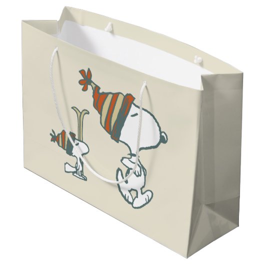 pinda's | Snoopy & Woodstock Ski Trip Groot Cadeauzakje (Achterkant Gekanteld)