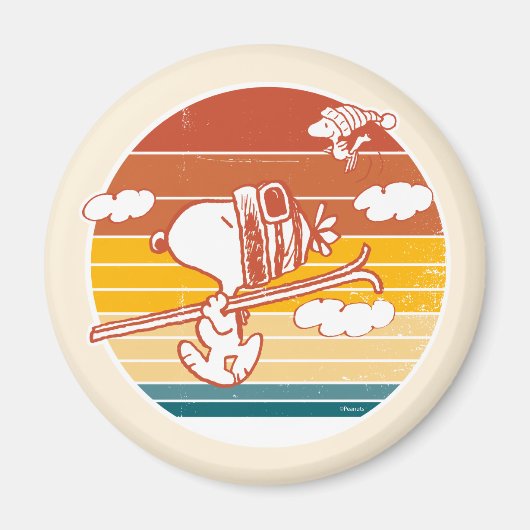 pinda's | Snoopy & Woodstock Ski Trip Magneet (Voorkant)