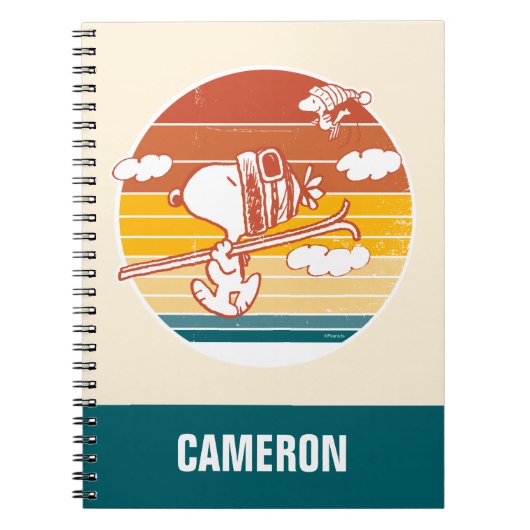 pinda's | Snoopy & Woodstock Ski Trip Notitieboek (Voorkant)