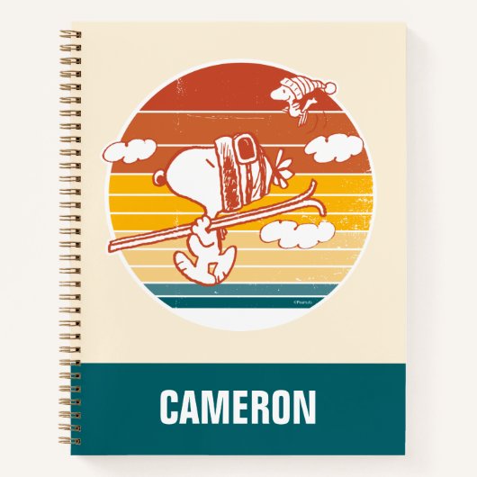 pinda's | Snoopy & Woodstock Ski Trip Notitieboek (Voorkant)