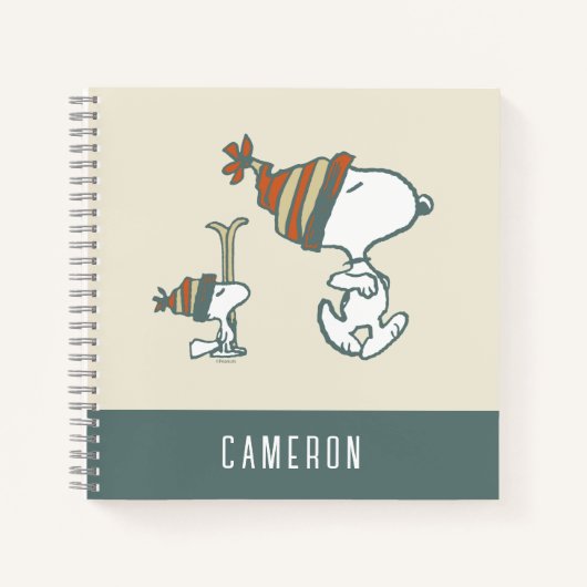 pinda's | Snoopy & Woodstock Ski Trip Notitieboek (Voorkant)