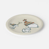 pinda's | Snoopy & Woodstock Ski Trip Papieren Bordje (Gekanteld)