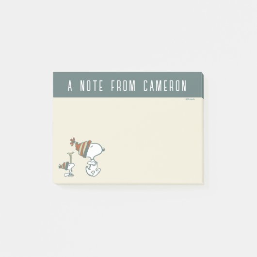 pinda's | Snoopy & Woodstock Ski Trip Post-it® Notes (Voorkant)
