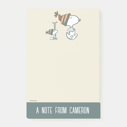 pinda's | Snoopy & Woodstock Ski Trip Post-it® Notes (Voorkant)